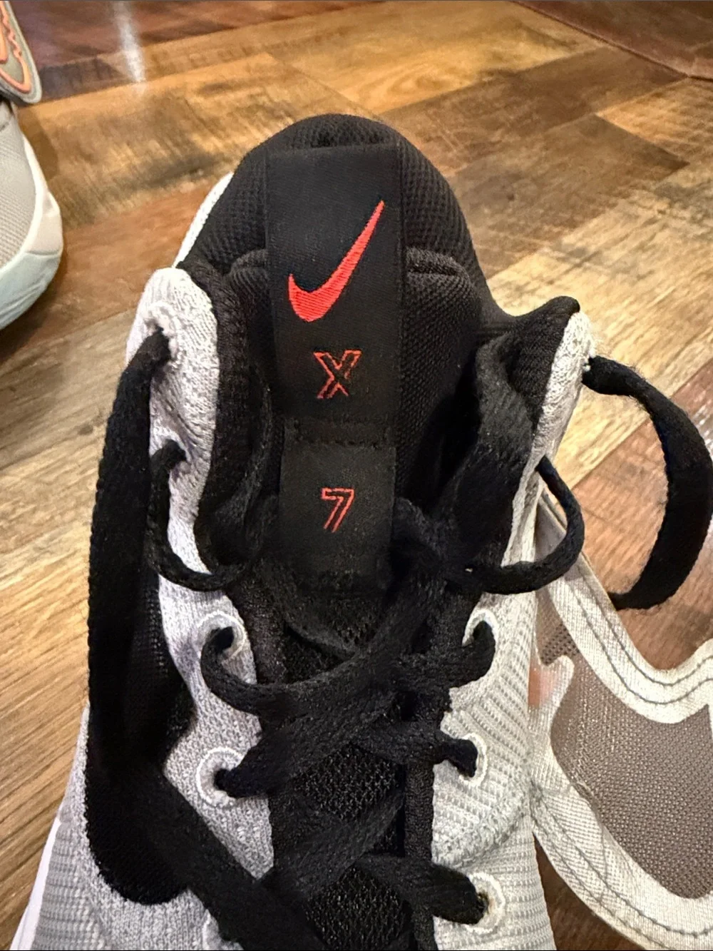 Men’s Gray and Orange KD Trey X7 Basketball Sneakers